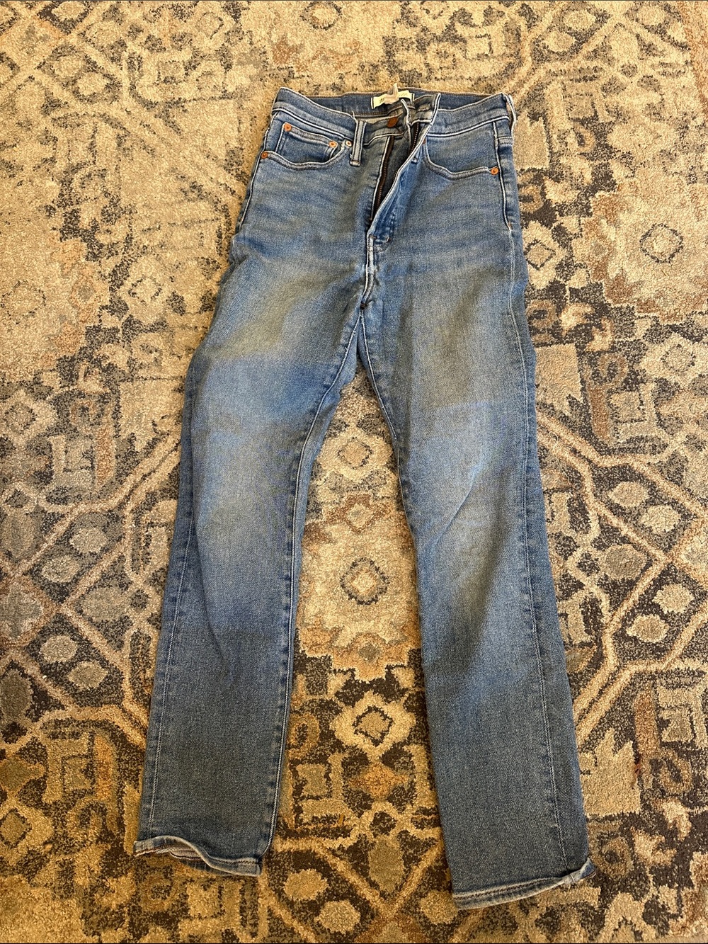 Madewell Straight-Leg Jeans in Light Blue Denim